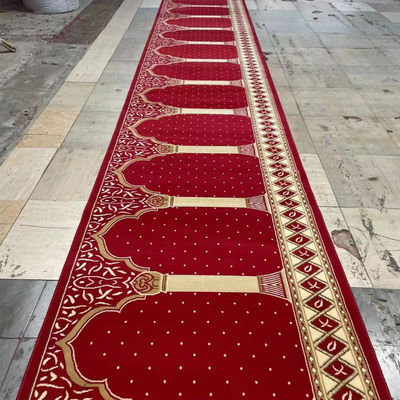 기도실 모스크를 위한 부드러운 카펫 가닥 벽에서 벽까지 교회 나일론 카펫 롤